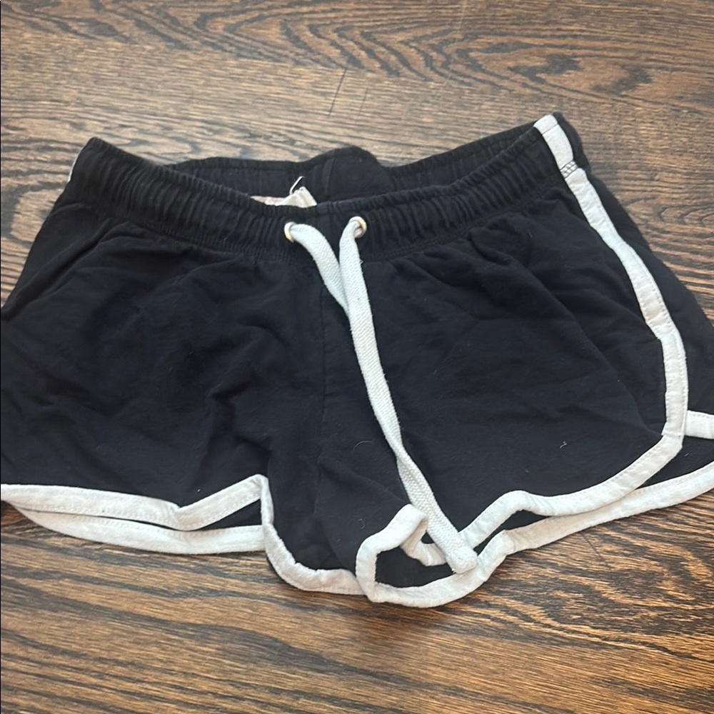Black Girl’s Shorts with White Trim